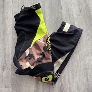 O'Neal Pants Mens 34 Black Camo Neon Mayhem Pant Motocross MX Riding Off Road